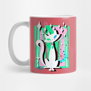 Atomic Sasha White Cat Mug